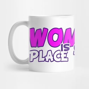 Woman's place is on the mat! Mug